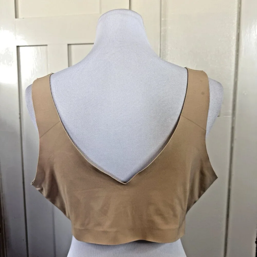 HONEYLOVE V‎ Neck Bra Sand Beige Wireless 1X Seamless Padded (removable)